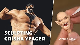 Sculpting Attack Titan Grisha Yeager  Attack On Titan  Shingeki No Kyojin [upl. by Iturk]