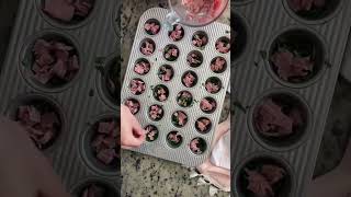 Egg Bites Mini Muffin tin Egg Cups  Make ahead breakfast  Ham Spinach Egg Cheese  Brunch ideas [upl. by Eltsyrk]