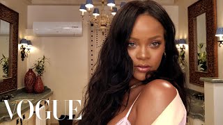 Rihannas Epic 10Minute Guide to Going Out Makeup  Beauty Secrets  Vogue [upl. by Reivad146]