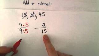 Adding and Subtracting Fractions  Mixed Numbers Example 3 [upl. by Jeconiah368]