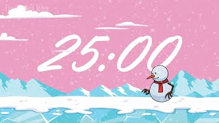 25 Minute Timer Snowman 🎵 WITH MUSIC 🎵 [upl. by Grogan]