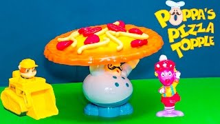 Playing the Poppa Pizza Topple Game with Paw Patrol vs Backyardigans [upl. by Eisyak]