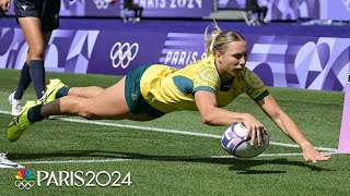 Levi sisters lead Australia to BIG womens rugby win over South Africa  Paris Olympics  NBC Sports [upl. by Calia126]