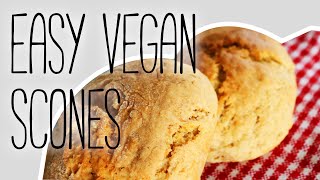 Easy Vegan Scones  Vegan Food UK [upl. by Hsreh]