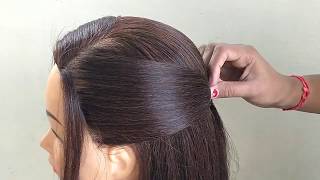 Easy Hairstyle For Party Wear  Easy Everyday Hairstyle For Workpartyoutgoing  تصفيفة الشعر الطرف [upl. by Wales561]