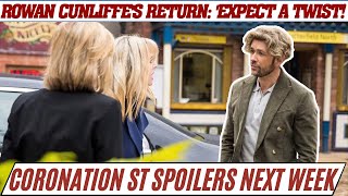 Emrhys Cooper Teases Rowan Cunliffes Return Expect a Twist  Coronation Street spoilers [upl. by Elacim]