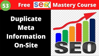 Duplicate Meta Information OnSite  SEO Factors  SEO 200 Factors [upl. by Willms]