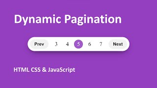 Dynamic Pagination in JavaScript  JavaScript Pagination [upl. by Naveb]