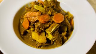 How to make Jamaican curry goat for Sunday dinner curry recipeJamaican curried goat authentic style [upl. by Haianeb]