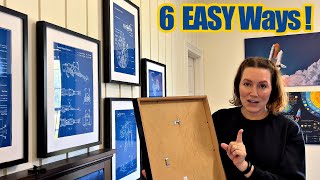 6 Best Ways To Hang IKEA Ribba Picture Frames  2 Of These Leave NO HOLES In Your Walls [upl. by Meras209]