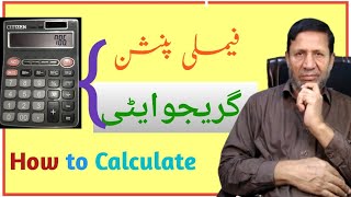 Family Pension and Gratuity Calculation فیملی پنشن کا حساب کتاب [upl. by Airdnaed]