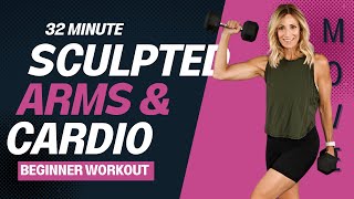 30 Min TOTAL ARM WORKOUT WITH DUMBBELLS Biceps Triceps  Shoulders [upl. by Gregoor]