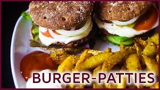 VEGANE BURGER  KIDNEYBOHNENPATTIES  so einfach amp so lecker [upl. by Sudnor]