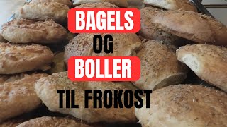 Hvordan laver jeg Bagels til frokost brug  smager rigtig godt 😁bagles howto opskrift [upl. by Erodoeht]