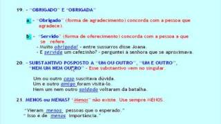 Vídeo Aula de Português  Gramática Concordância Nominal Parte 6 [upl. by Paehpos]