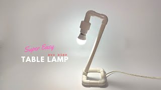 EASY DIY PVC PIPE TABLE LAMP  ELEGANT AND USEFUL [upl. by Bayard]