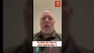 2024 NHL Draft pick 51 Philadelphia Flyers select Jack Berglund C nhldraftphiladelphiaflyers [upl. by Etep]