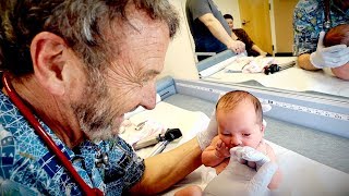 6 DAY OLD NEWBORN CHECK UP Cute Baby Alert  Dr Paul [upl. by Adore695]