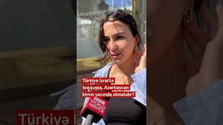 Türkiyə İsraillə toqquşsa Azərbaycan kimin yanında olmalıdır Bakıda sorğu [upl. by Resay243]