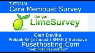 Cara membuat Survey dengan Limesurvey By PusatHosting [upl. by Percival5]