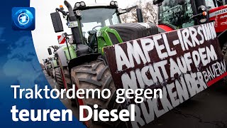 Großdemo der Landwirte gegen Kürzung von Subventionen [upl. by Aicargatla]