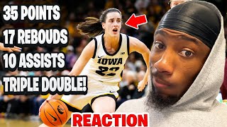 CAITLIN CLARK TRIPLE DOUBLE dMillionaire REACTS Loyola Chicago at Iowa Womens Basketball Highlights [upl. by Lokin854]