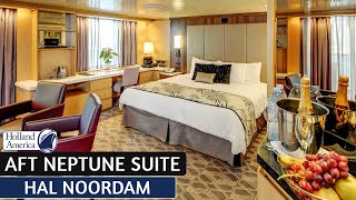 HAL Noordam  Aft Neptune Suite Walkthrough Tour amp Review 4K  Holland America Cruise Line [upl. by Macmahon]