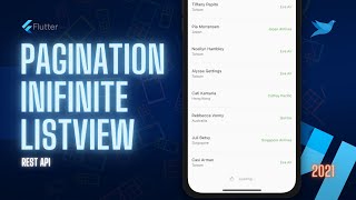 Flutter Pagination Rest API List View Infinite List [upl. by Martie]