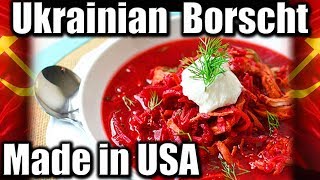 Ukrainian Beet Borsht with an American twist Made in USA food cooking [upl. by Roberts]