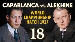 Alekhine vs Capablanca  World Championship Match 1927  Round 18 [upl. by Plate]