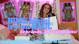 HUGE BIKINI TRYON HAUL  10 brands 30 swimsuits  trendy cheeky affordable amp luxury swimwear [upl. by Hanover]