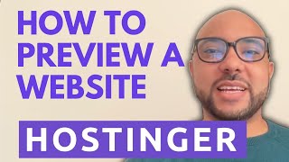 How to Preview a Website in Hostinger Website Builder [upl. by Ettenay]