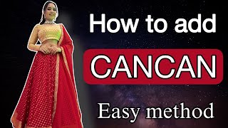 Adding cancan underneath lehenga  easy method to add cancan  big flare lehenga [upl. by Rokach]