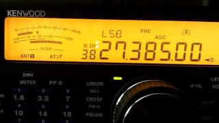 CB skip  07202017  CB 38 LSB  27385 MHz  Kenwood TS590SG [upl. by Aneehsit]