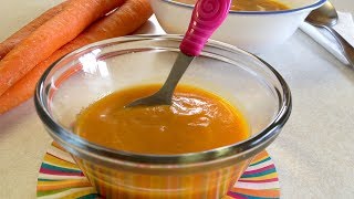 DELICIOSA SOPA DE ZANAHORIA  Recetas para bebes y niños Hecho x Mamá [upl. by Livingstone358]