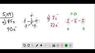 Write Lewis structures for each molecule or ion Use expanded octets as necessary a PF5 b I3 c [upl. by Arraet]