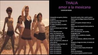 thalia amor a la mexicana european remix  lyrics [upl. by Worl]