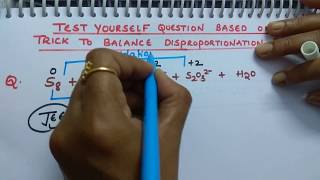 Test yourself solution based on Trick to balance Disproportionation Reaction [upl. by Gustin503]