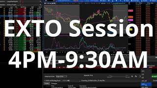 What ETFs can we trade 24 hours a day How can we take big profits on TOS at night using EXTO [upl. by Arzed435]