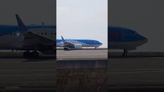 TUI BOEING 737MAX8 DESCOLAGEM No Aeroporto da Madeira [upl. by Nnylecoj]