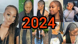 Latest and trendy cornrows braids styles  Braids Hairstyles for black ladies 2024 hairstyles [upl. by Droflim948]