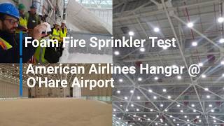 American Airlines Foam Fire Sprinkler Test at OHare Airport [upl. by Rosinski]