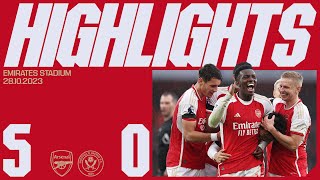 NKETIAH WITH A HATTRICK  Arsenal vs Sheffield United 50  Tomiyasus first goal [upl. by Ellmyer]