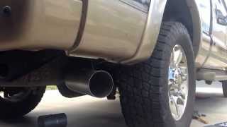 2012 F250 67 King Ranch 5quot straight pipe [upl. by Amilah]