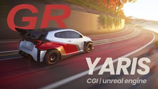 Toyota Yaris GR  Unreal Engine CGI [upl. by Nedmac]