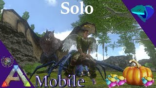 ONYC AND ARANEO TAMING HALLOWEEN EPISODE Solo ARK Mobile S1E15 [upl. by Sparkie]