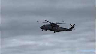 Merlin Landing At Caernarfon Airport [upl. by Karab849]