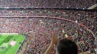 Bubbles at Wembley West Ham fans [upl. by Sitelc683]