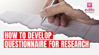 How to develop and design questionnaire for research [upl. by Dich]