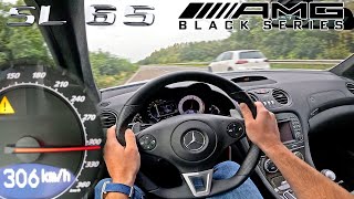 Mercedes SL65 AMG Black Series V12 BiTurbo on the UNLIMITED AUTOBAHN [upl. by Coucher]